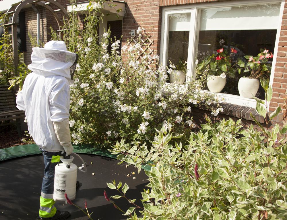 Pest control managers who spray chemicals may use a HEPA respirator.