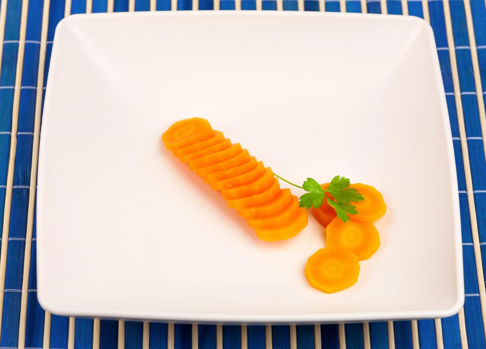 Brightly colored foods like carrots are nutrient dense.