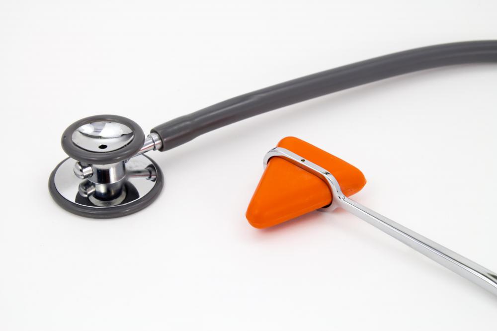 Doctors use a reflex hammer to test the patellar reflex.
