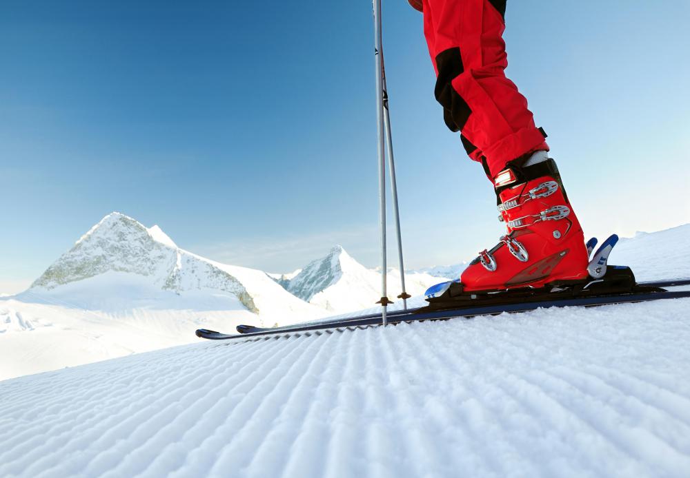 Moisture wicking socks are recommended for people participating in winter sports to keep feet dry.