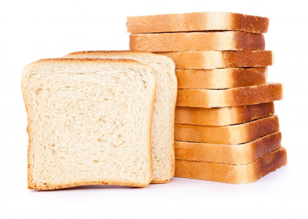 Fortified white bread with thiamine.
