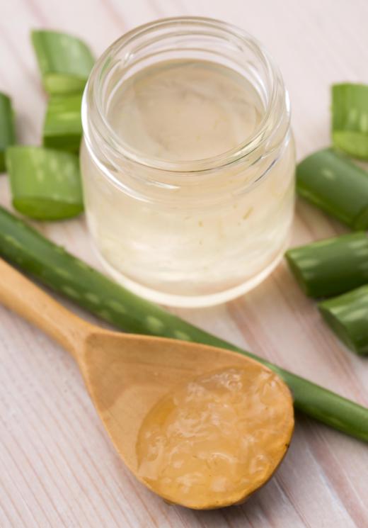 Aloe vera is used to moisturize scar tissue caused by minor burns and cuts.