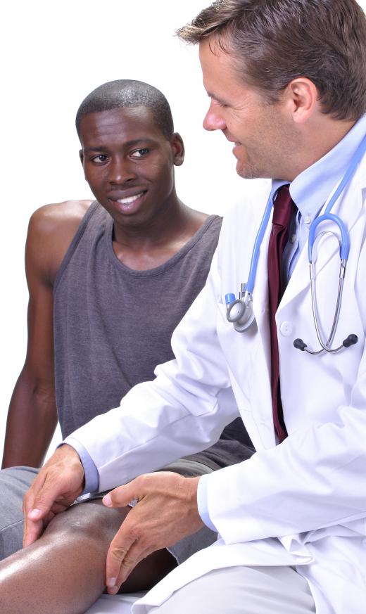 Injury to the knee may cause sharp knee pain and swelling.