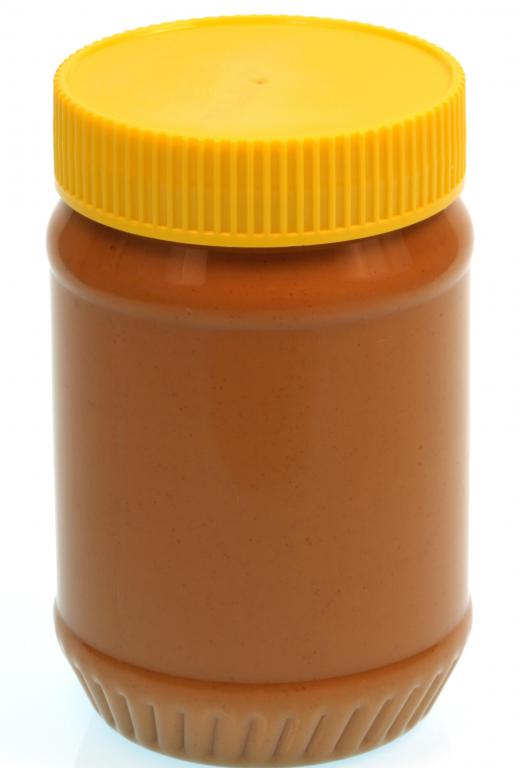 Jars of peanut butter may be acceptable at a food drive.