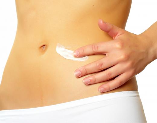 Natural estrogen cream may be applied directly onto the stomach.