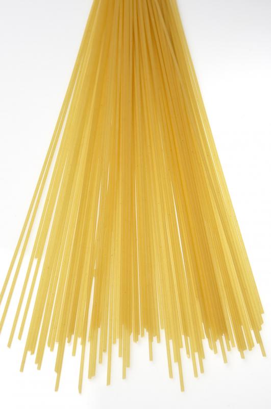 Spaghetti may be accepted at a food drive.