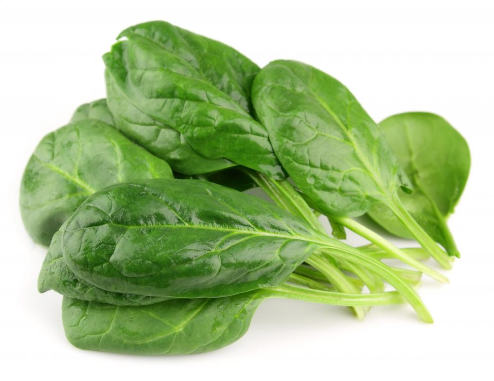 Spinach is a good source of lutein.