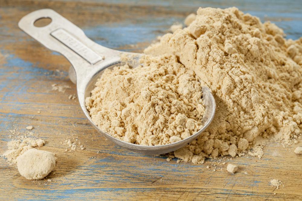 Maca is a tuber with an edible root that is often made into a powder.