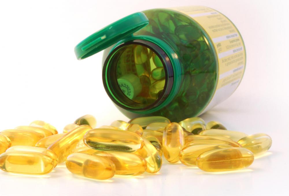 Evening primrose oil capsules, which contain GLA.