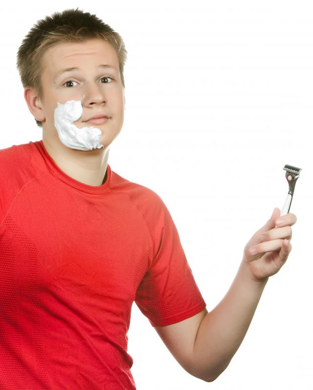 Teen boys experience muscle growth during puberty.