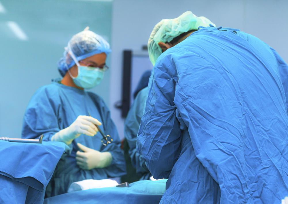 Uterine scarring may be the result of surgery.