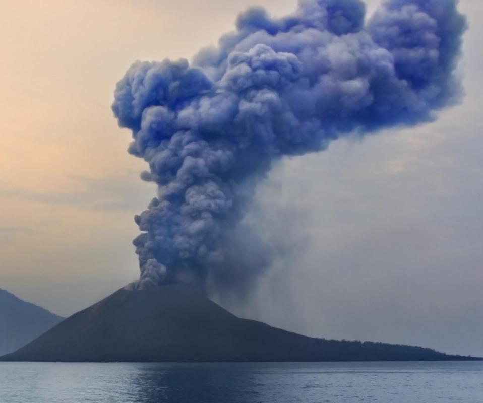 The natural materialization of ammonium chloride occurs around the vents of active volcanoes.