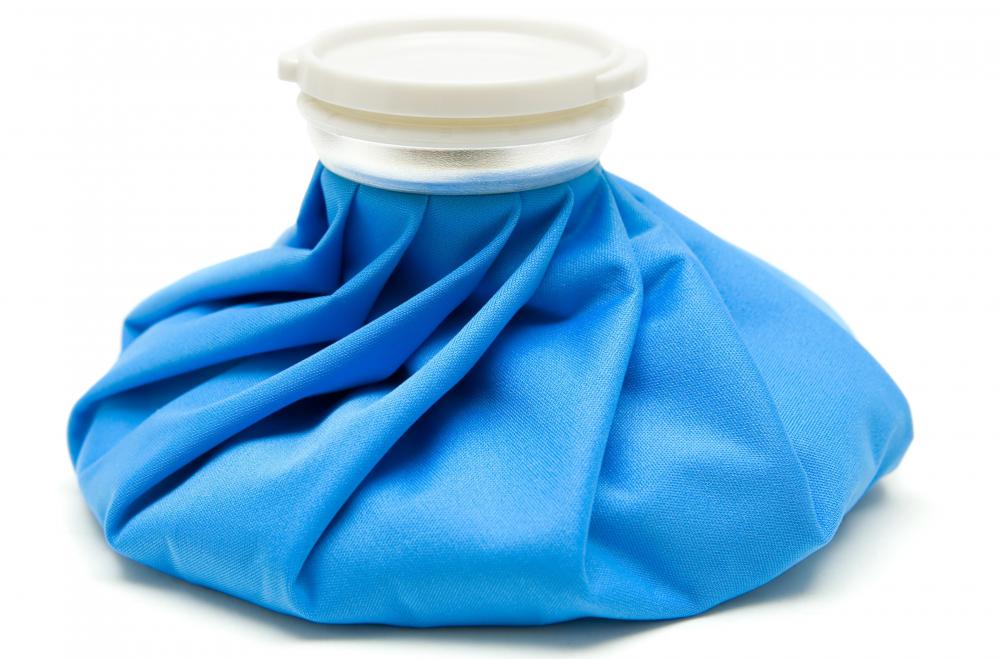 An ice pack can help with pain from a bruised hand.