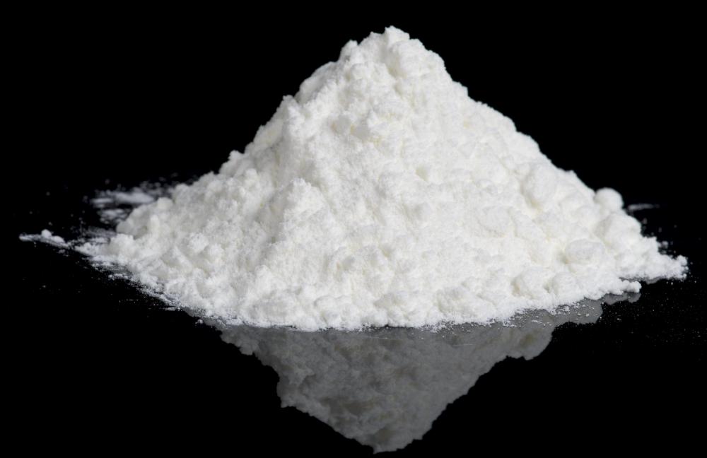 When removed from a plant, caffeine is a white powder.