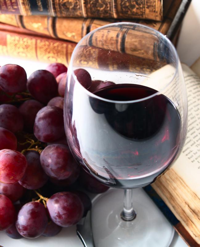 Red wine contains beneficial anti-oxidants.
