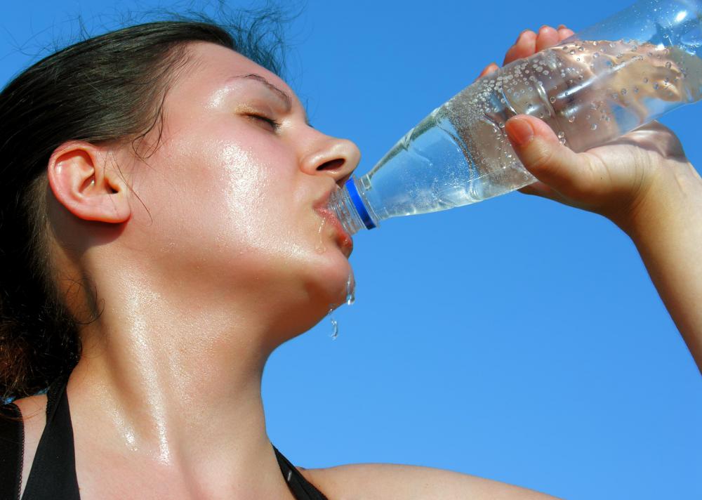 Dehydration may cause dry mouth and sore throat.