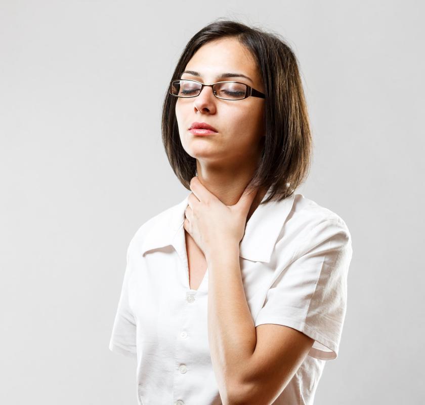 A sore throat may be treated with cantharis.