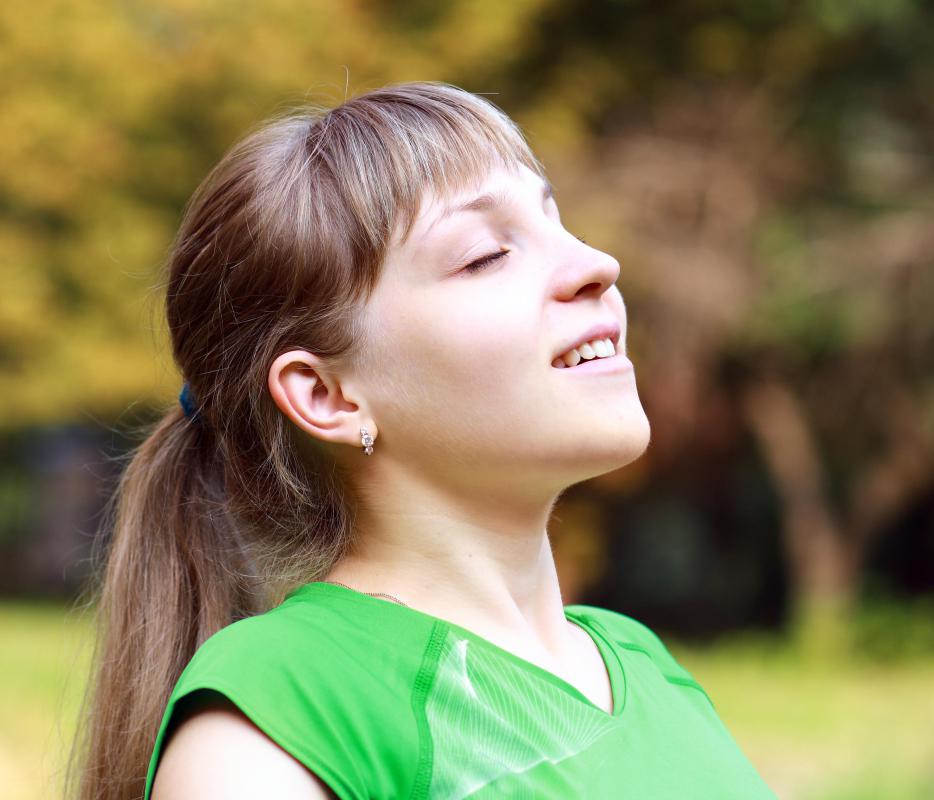Deep breathing strengthens the breathing muscles and allows more oxygen to enter the blood.