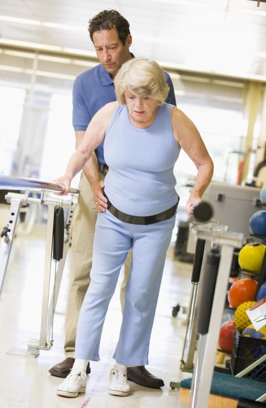 An outpatient may travel to the office of a physical therapist to perform exercises.