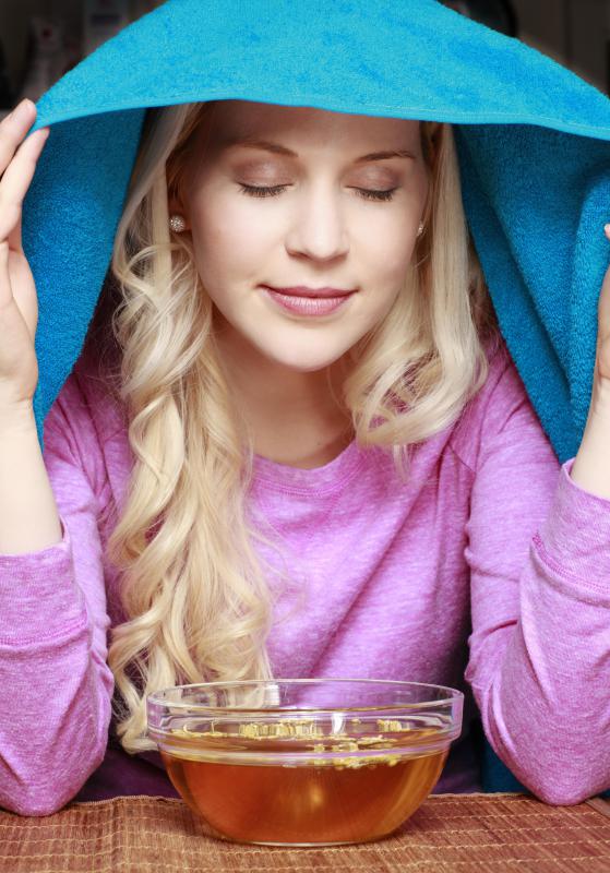 Inhaling steam can help drain sinuses.
