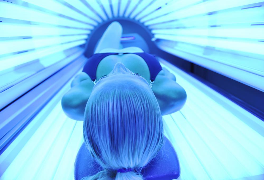 Tanning beds can raise the risk of skin cancer.