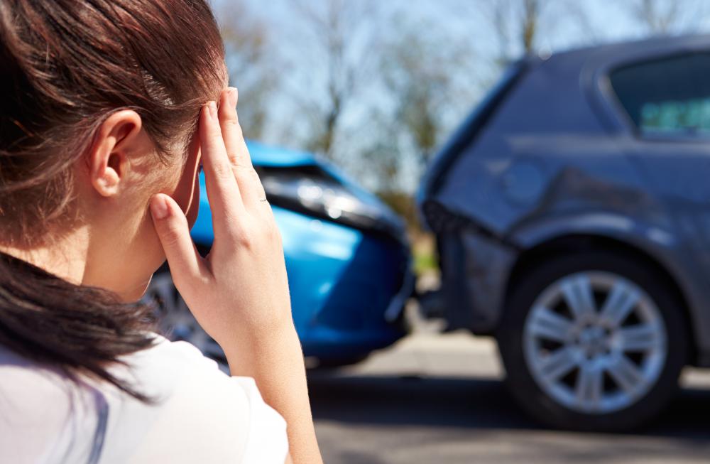 A car accident can cause a torn muscle.