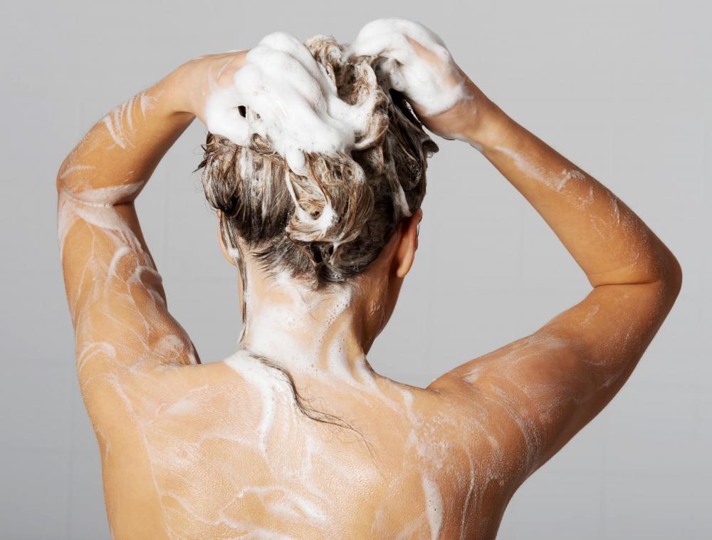 Lavender oil may be found in natural lavender scented shampoo.