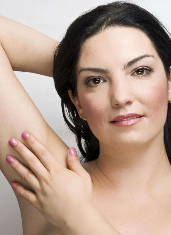 Lymph nodes are present in the underarms.