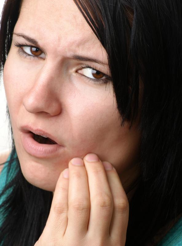 Temporomandibular joint disorder may cause a swollen jaw and pain.