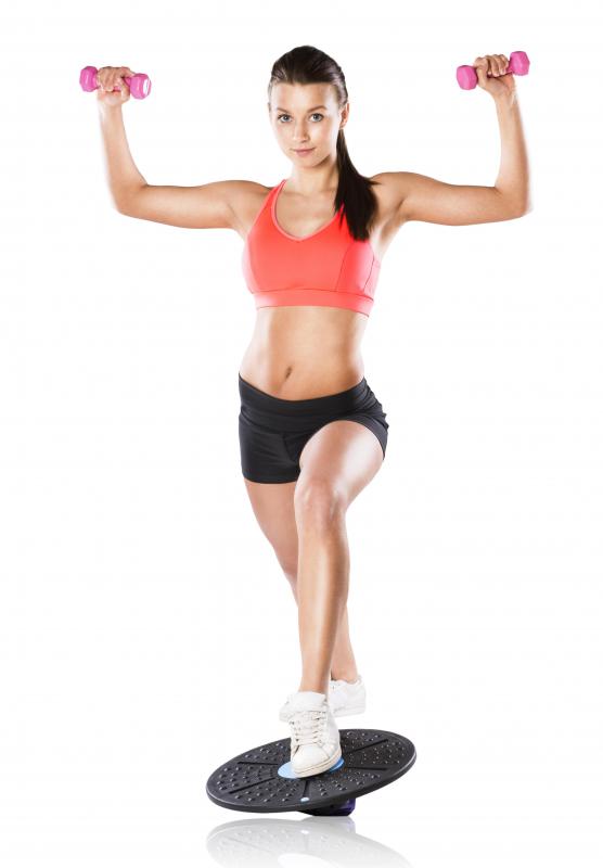Balance boards can be used during Workout 180.