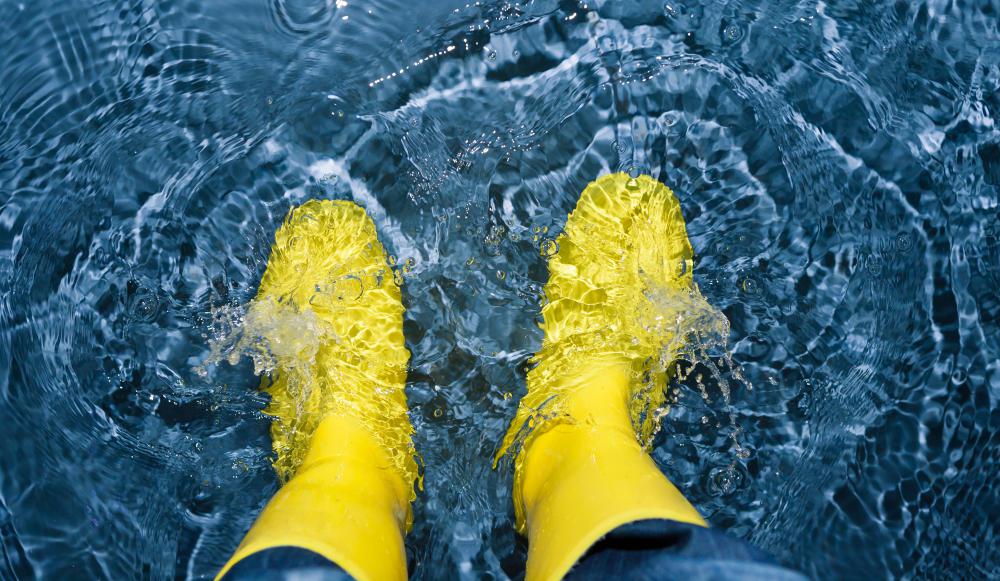 Trench foot can develop when feet are damp for extended periods of time.