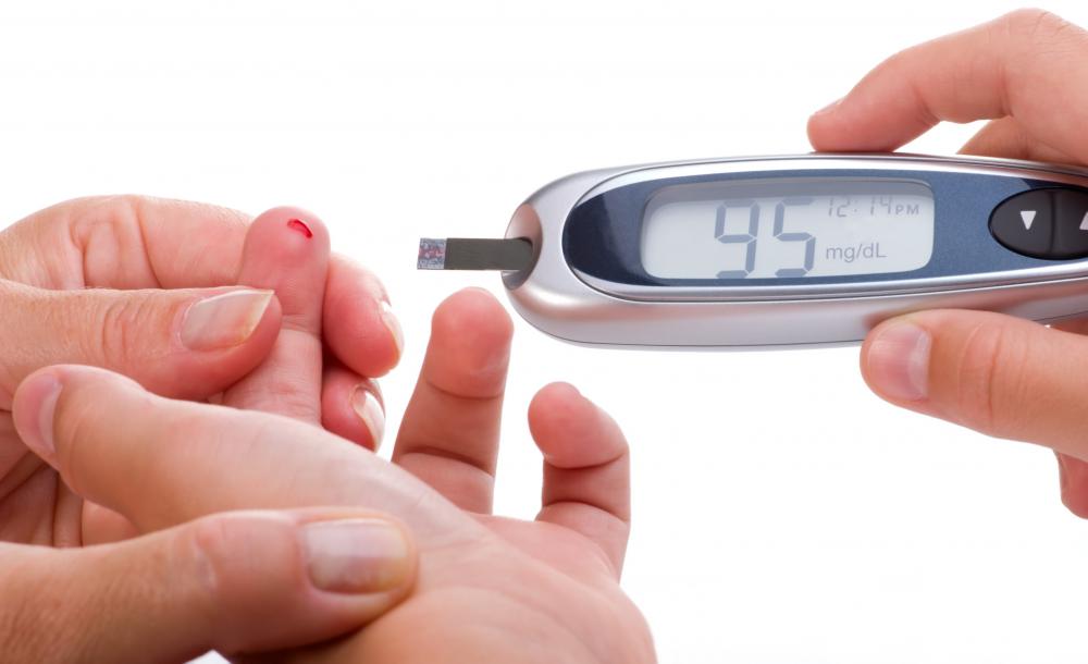 People with diabetes can monitor their blood sugar levels with simple home tests.