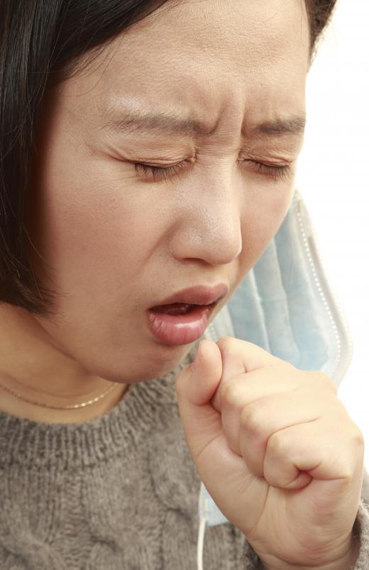 Someone with a healthy respiratory system can expel a small amount of chalk dust through coughing.