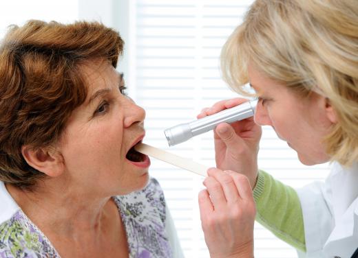 During an oral exam, a doctor may depress the tongue to look into the mouth.