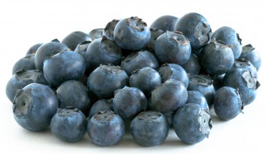 A pile of blueberries, a negative calorie food.