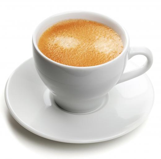 A cappuccino flavored with nutmeg oil.