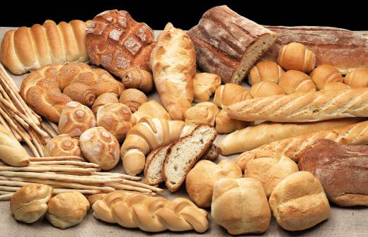 Whole grain breads are good sources of fiber.