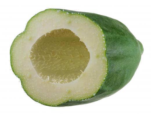 An unripe papaya, which is used to make papain, an enzyme that can help with wasp stings.