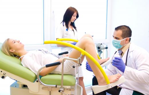 Gynecologists use a speculum to examine a patient's cervix.