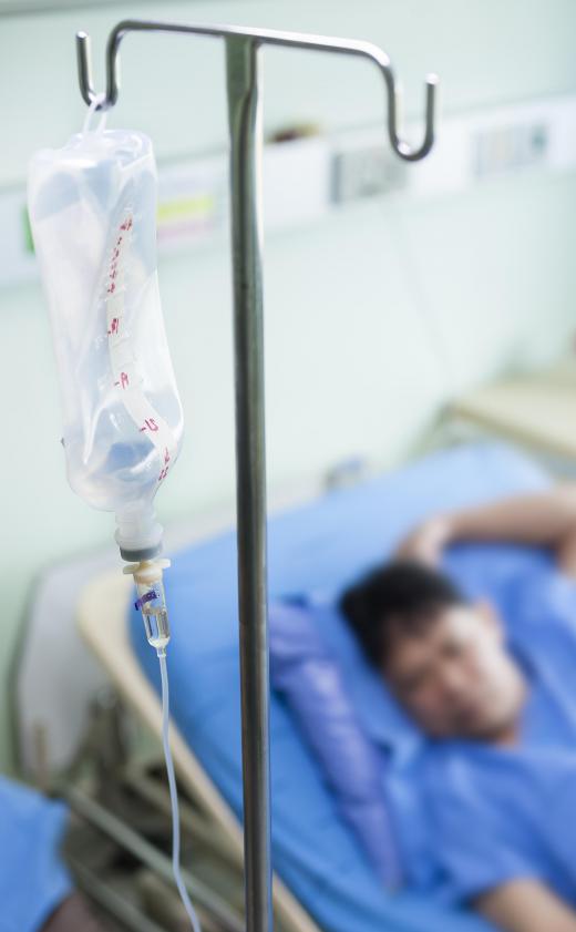 Heparin may be administered when a patient is at risk of developing a blood clot as a result of intravenous drugs.