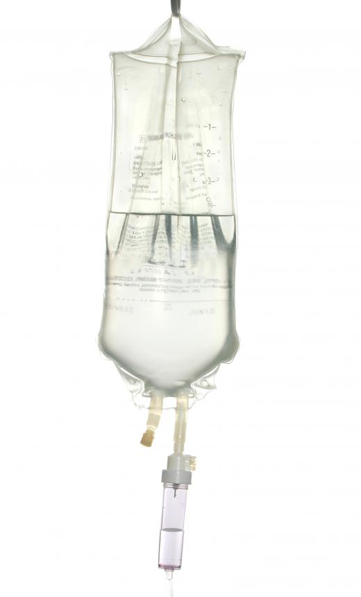 An IV bag.