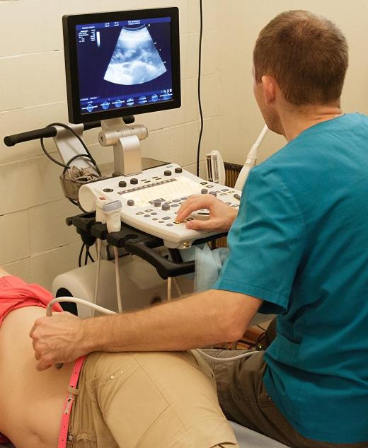 An ultrasound can be used to detect a colon polyp.