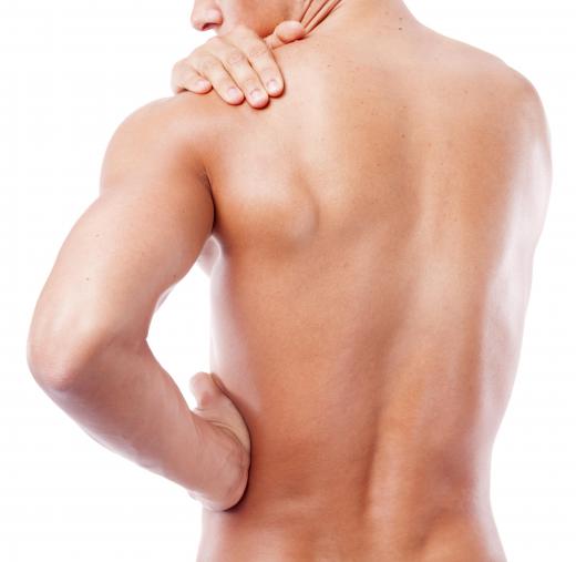 Stretching an injured shoulder muscle may help alleviate swelling and pain.