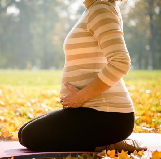 Pregnant women may experience breast hypertrophy.