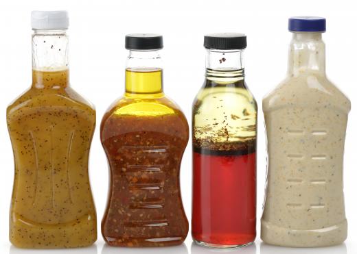 Commercial salad dressings may contain sodium benzoate as a preservative.