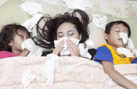 Horizontal transmission often occurs when one family member spreads influenza or other virus to others in the household.