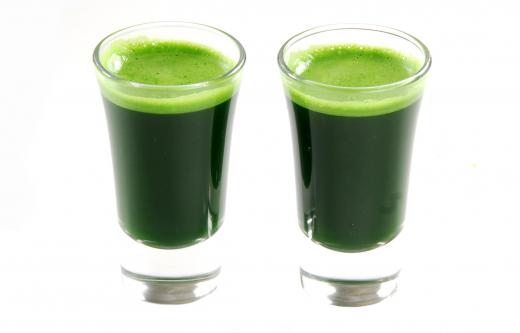 Shots of wheatgrass, which contains superoxide dismutase.