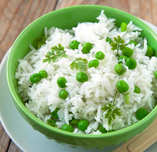 White rice has a high glycemic index.