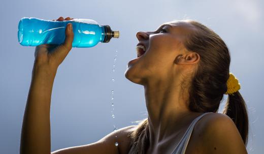 Staying hydrated may help prevent an upset stomach.